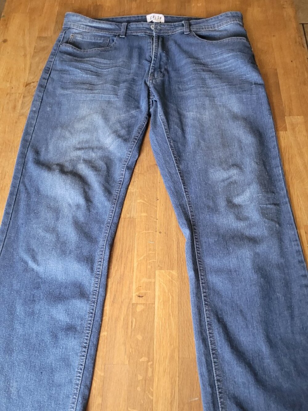 CRISP Men's Medium Wash Straight Denim Jeans 32x32
